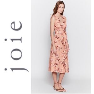 NWT Joie Ethelda Coral Floral Midi Dress